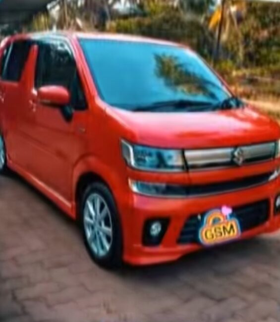 The same red Suzuki Wagon R fully repaired and repainted by GSM